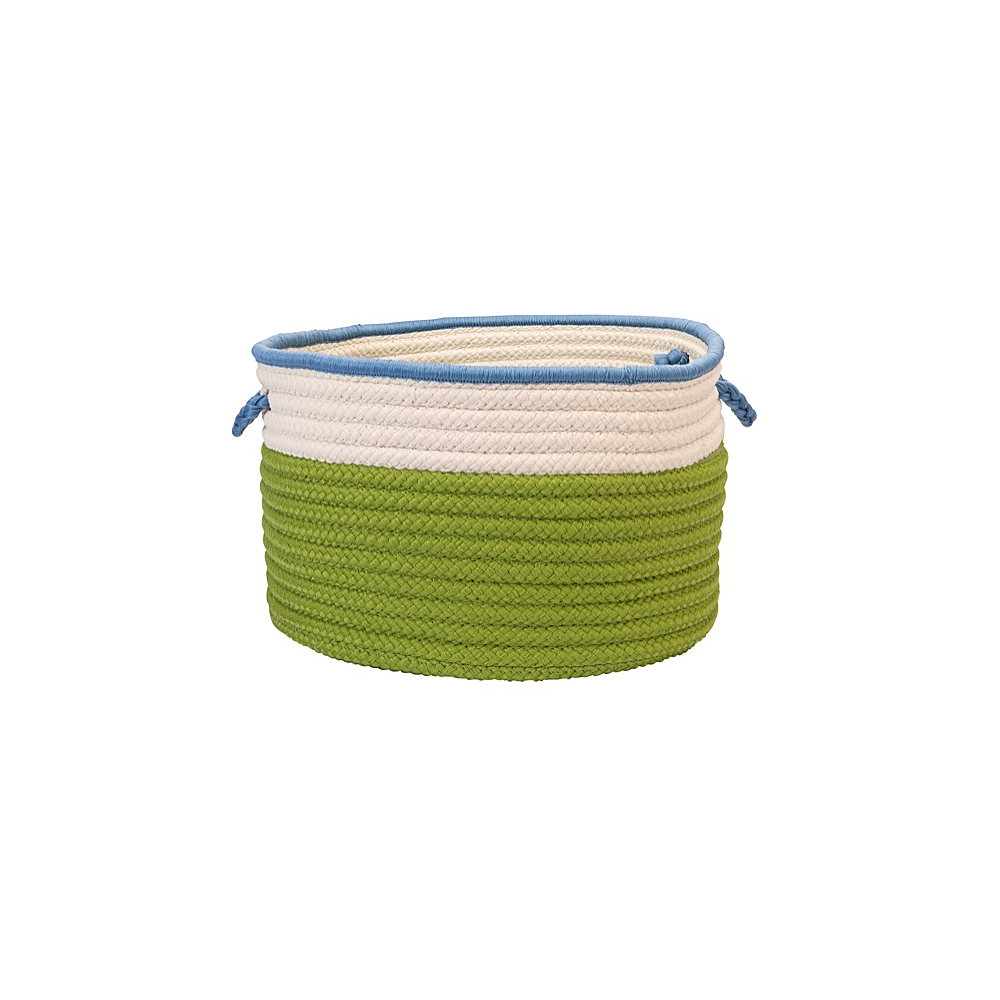 Colonial Mills Basket In The Band Storage Bins Bright Green & Bright Blue Round