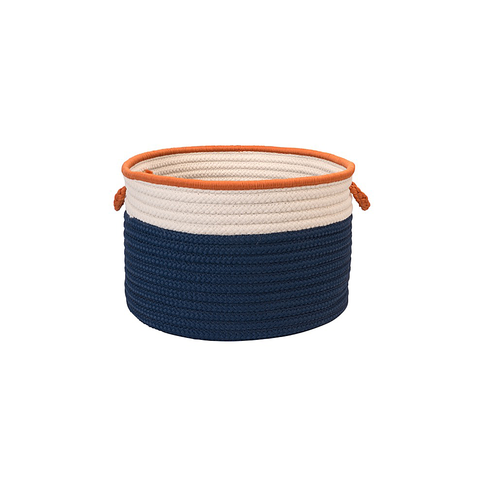 Colonial Mills Basket In The Band Storage Bins Blue & Orange Round