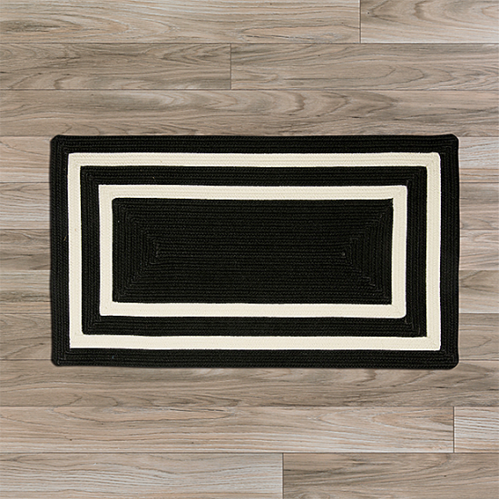 Colonial Mills Rug La Playa Black & White Runner (Rectangle)