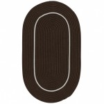 Colonial Mills Rug Lifestyle Accent Border Brown Ash Oval