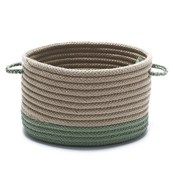 Colonial Mills Basket Marina Basket Moss Green Round