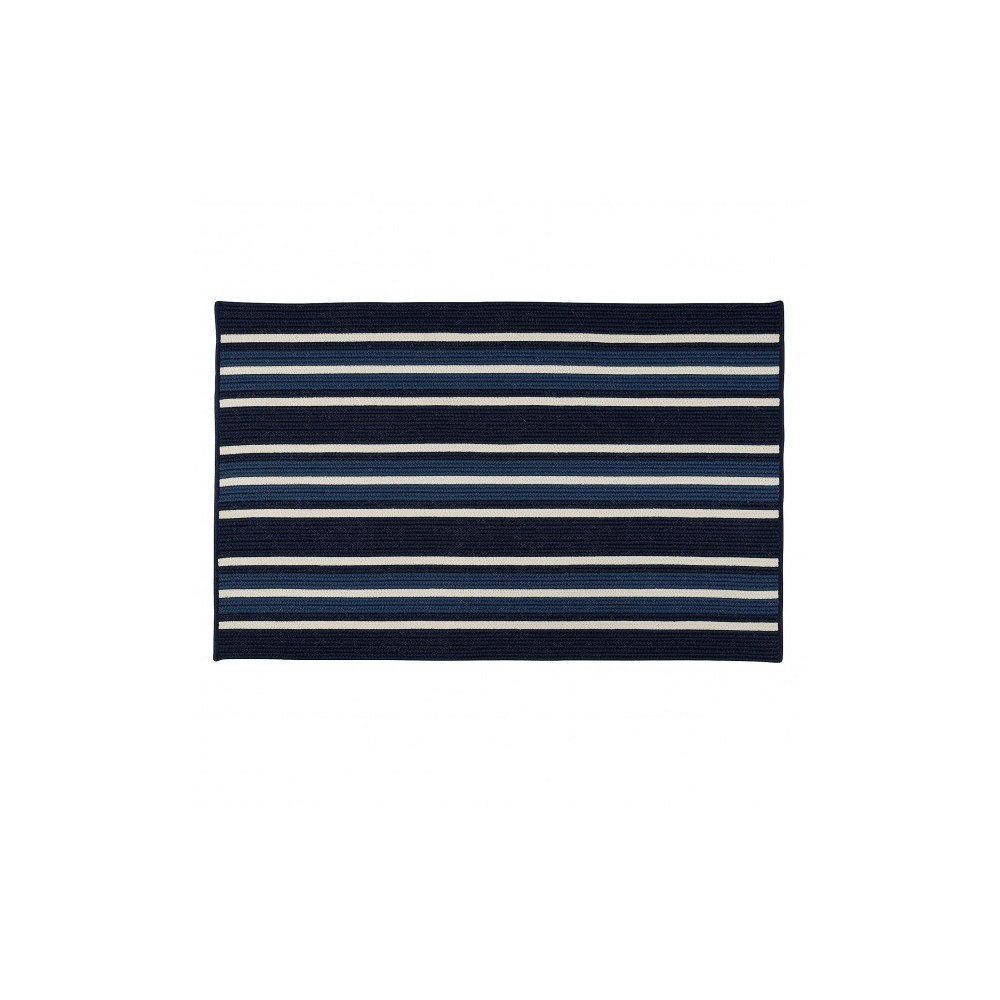 Colonial Mills Rug Mesa Stripe Navy Pier Rectangle