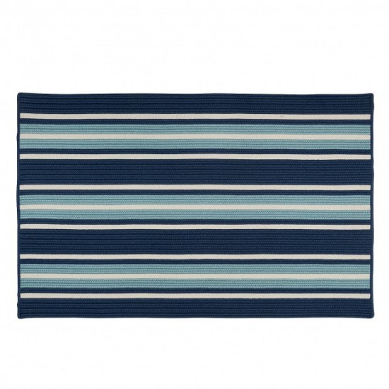 Colonial Mills Rug Mesa Stripe Shoreline Blue Rectangle