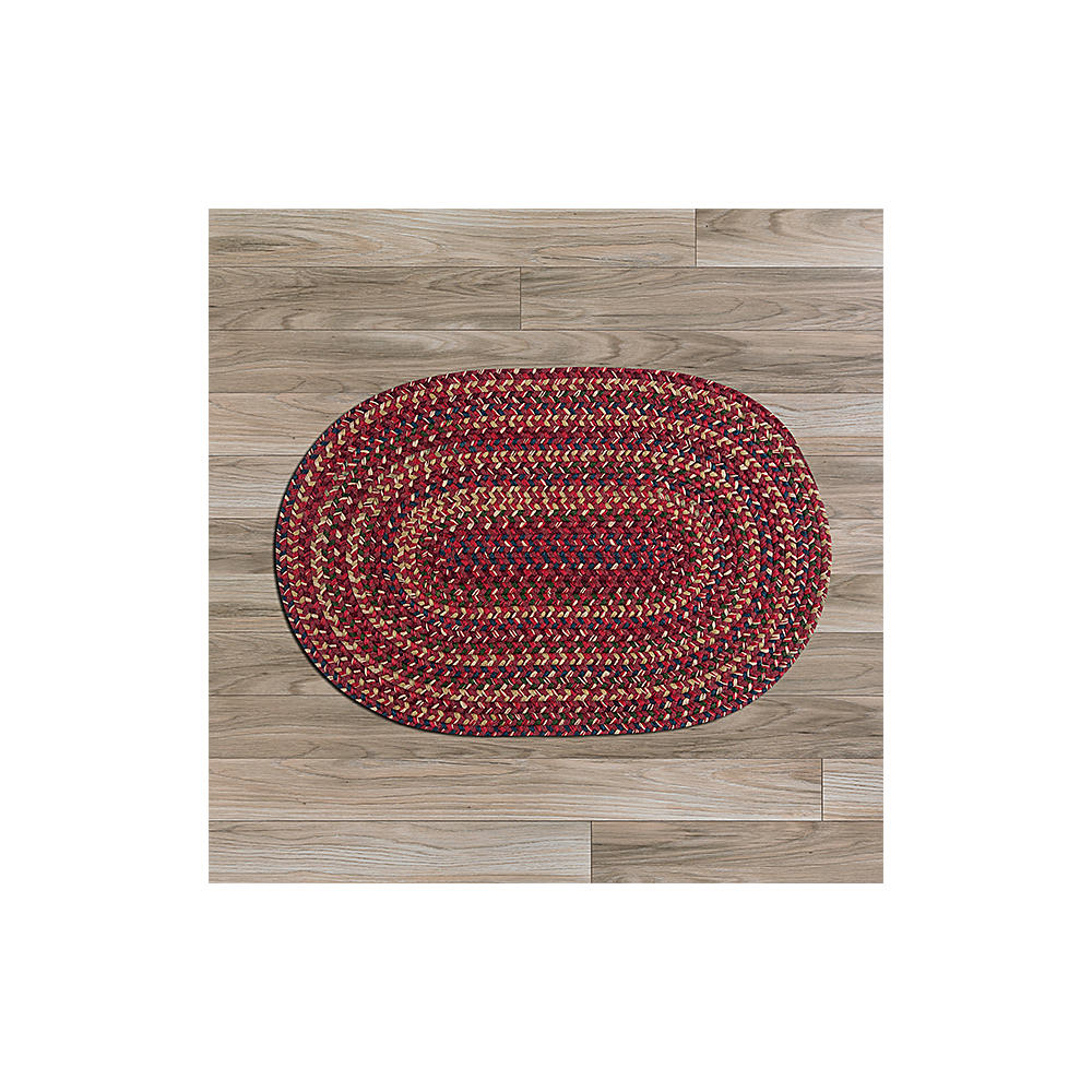 Colonial Mills Rug Midnight Burnt Brick Round