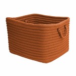 Colonial Mills Basket Modern Farmhouse Braided Mudroom Orange Rectangle