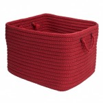 Colonial Mills Basket Modern Farmhouse Braided Mudroom Deep Red Rectangle