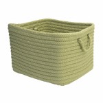 Colonial Mills Basket Modern Farmhouse Braided Mudroom Sage Rectangle