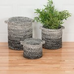 Colonial Mills Basket Monet Ombre Black & White Round