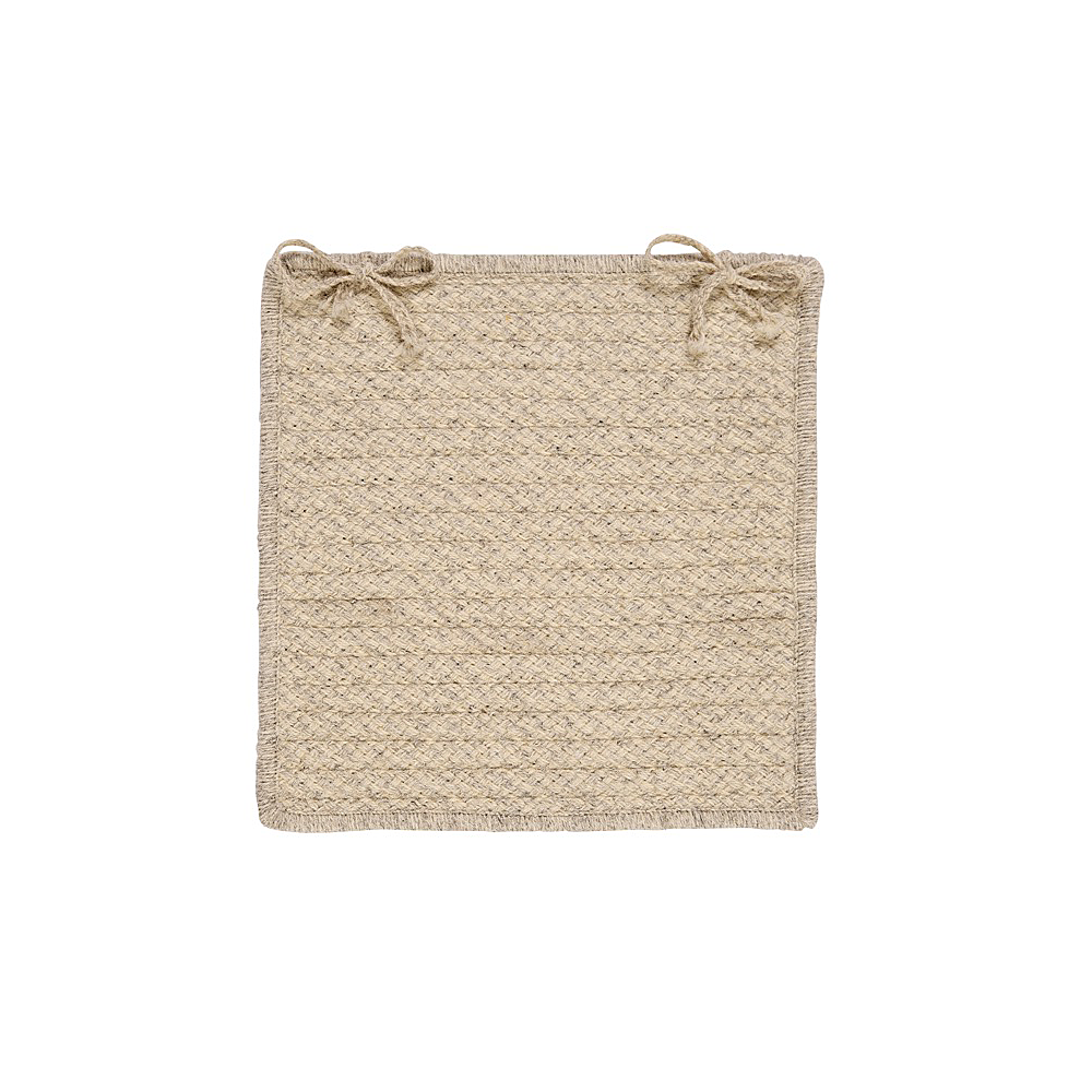 Colonial Mills Chair Pad Natural Wool Houndstooth Cream Chair Pad