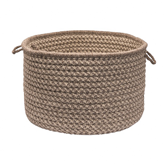 Colonial Mills Basket Natural Wool Houndstooth Latte Round