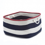 Colonial Mills Basket Nautical Stripe Basket Navy & Red Square