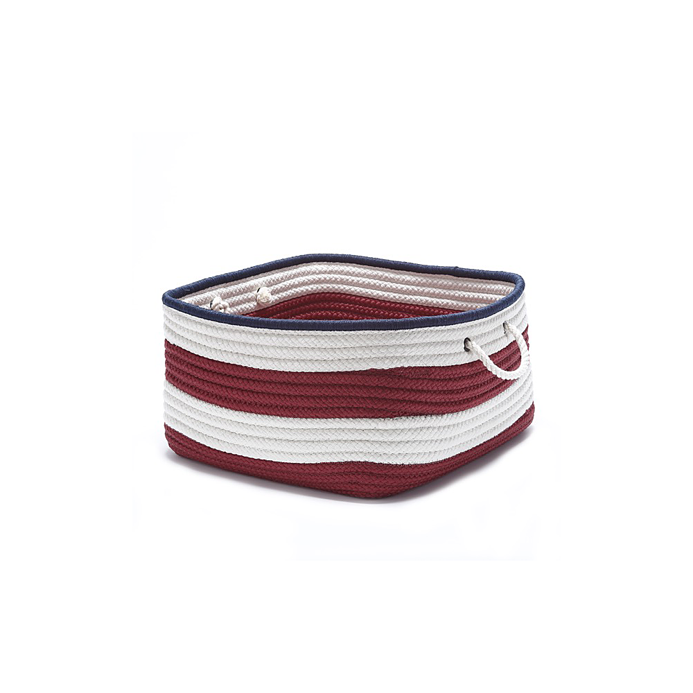 Colonial Mills Basket Nautical Stripe Basket Red & Navy Square