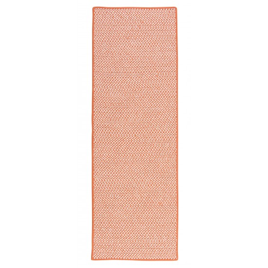 Colonial Mills Rug Outdoor Houndstooth Tweed Orange Runner (Rectangle)