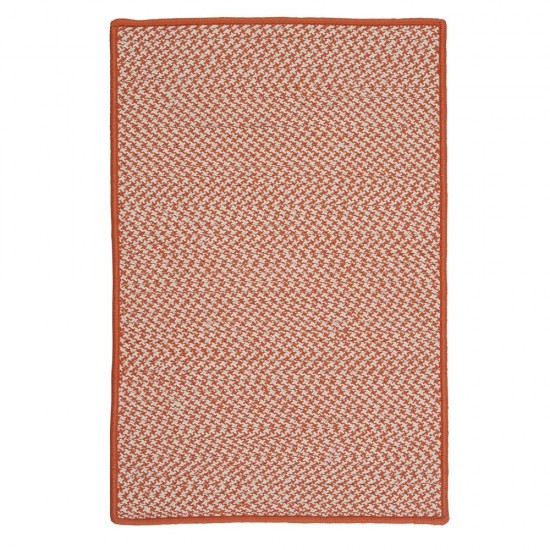 Colonial Mills Rug Outdoor Houndstooth Tweed Orange Runner (Rectangle)