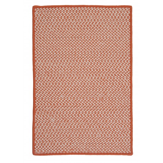 Colonial Mills Rug Outdoor Houndstooth Tweed Orange Rectangle