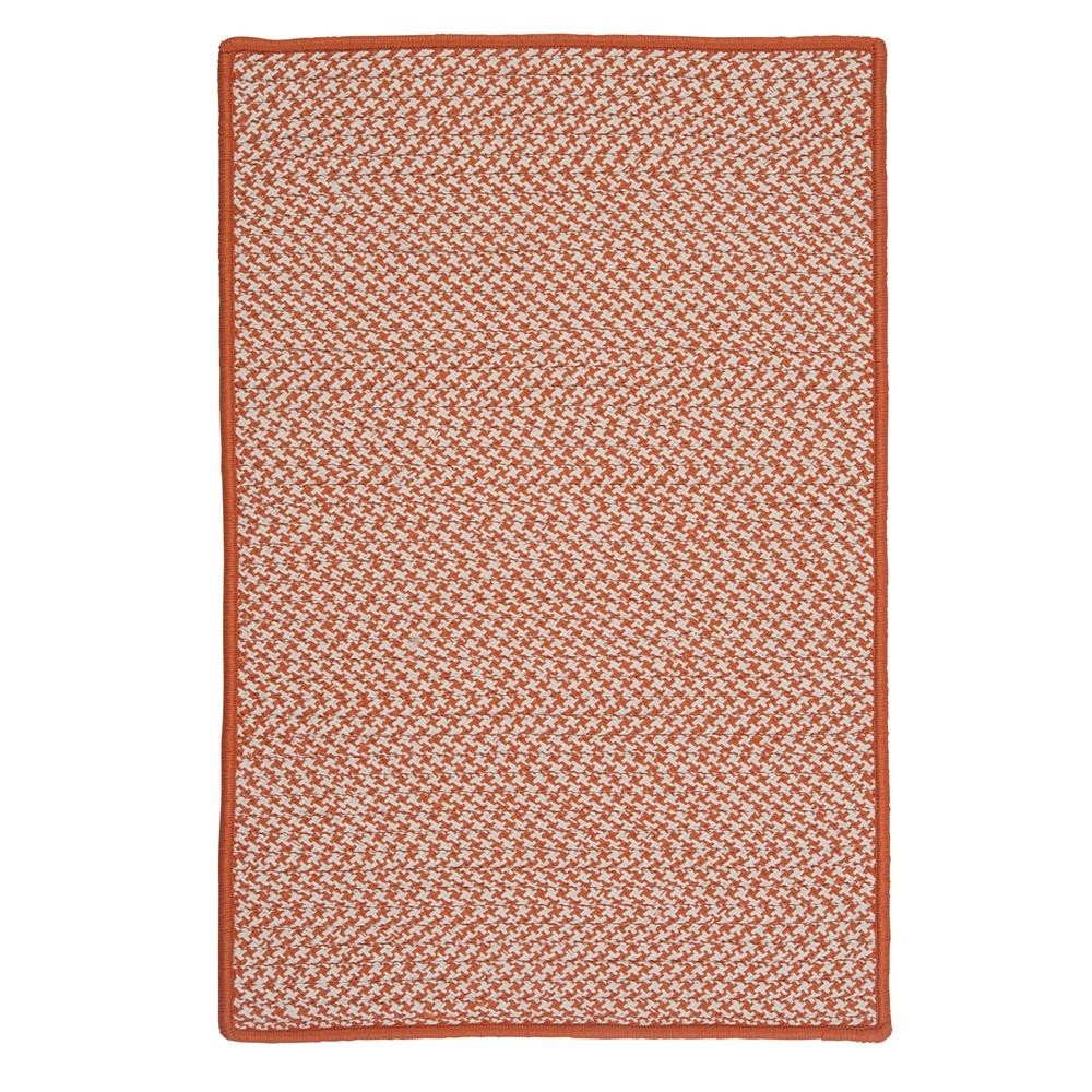 Colonial Mills Rug Outdoor Houndstooth Tweed Orange Square