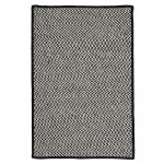 Colonial Mills Rug Outdoor Houndstooth Tweed Black Runner (Rectangle)