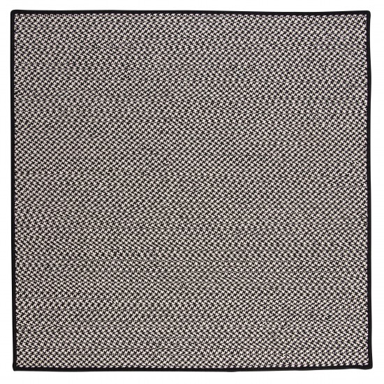 Colonial Mills Rug Outdoor Houndstooth Tweed Black Square