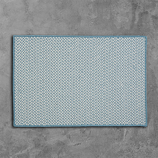 Colonial Mills Rug Outdoor Houndstooth Tweed Sea Blue Runner (Rectangle)