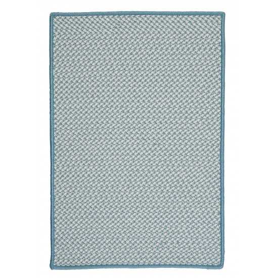 Colonial Mills Rug Outdoor Houndstooth Tweed Sea Blue Rectangle