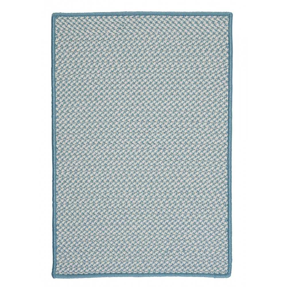 Colonial Mills Rug Outdoor Houndstooth Tweed Sea Blue Rectangle