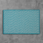 Colonial Mills Rug Outdoor Houndstooth Tweed Turquoise Runner (Rectangle)