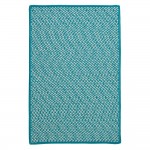 Colonial Mills Rug Outdoor Houndstooth Tweed Turquoise Runner (Rectangle)