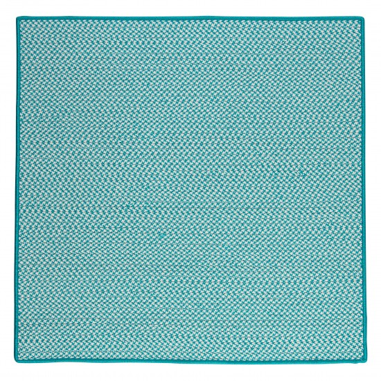 Colonial Mills Rug Outdoor Houndstooth Tweed Turquoise Square