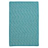 Colonial Mills Rug Outdoor Houndstooth Tweed Turquoise Rectangle