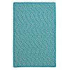 Colonial Mills Rug Outdoor Houndstooth Tweed Turquoise Rectangle