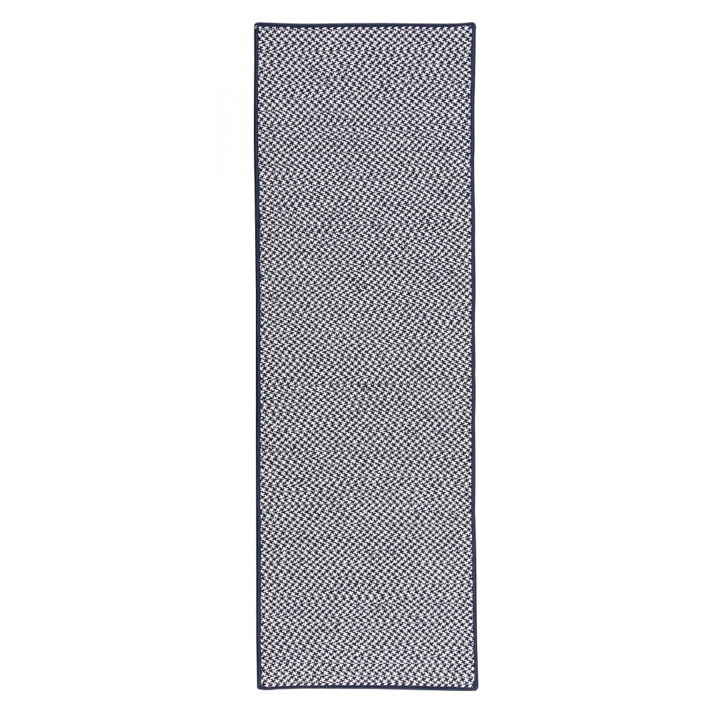 Colonial Mills Rug Outdoor Houndstooth Tweed Navy Runner (Rectangle) Colonial Mills Rug Outdoor Houndstooth Tweed Navy Runner (Rectangle)