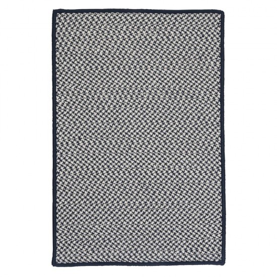 Colonial Mills Rug Outdoor Houndstooth Tweed Navy Runner (Rectangle)