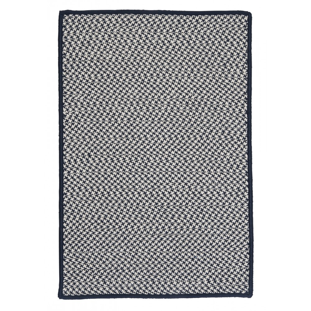 Colonial Mills Rug Outdoor Houndstooth Tweed Navy Rectangle Colonial Mills Rug Outdoor Houndstooth Tweed Navy Rectangle