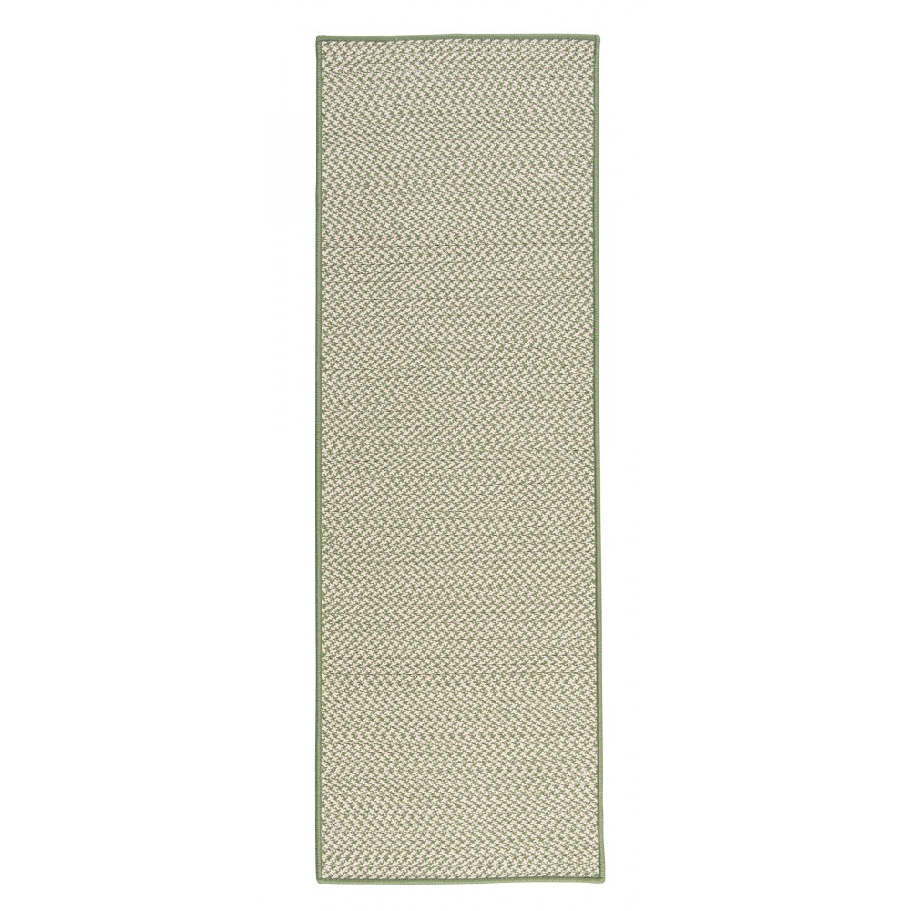 Colonial Mills Rug Outdoor Houndstooth Tweed Leaf Green Runner (Rectangle)