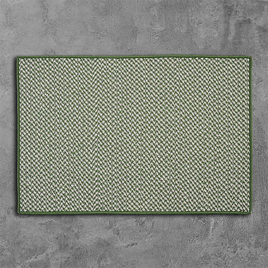 Colonial Mills Rug Outdoor Houndstooth Tweed Leaf Green Runner (Rectangle)