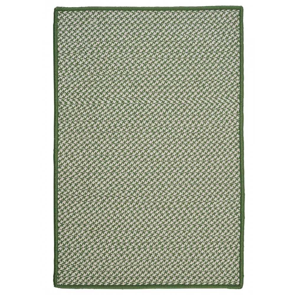 Colonial Mills Rug Outdoor Houndstooth Tweed Leaf Green Rectangle