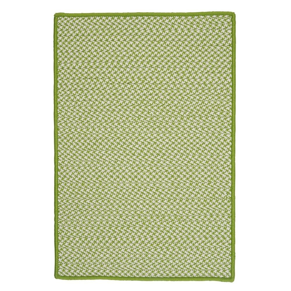 Colonial Mills Rug Outdoor Houndstooth Tweed Lime Rectangle