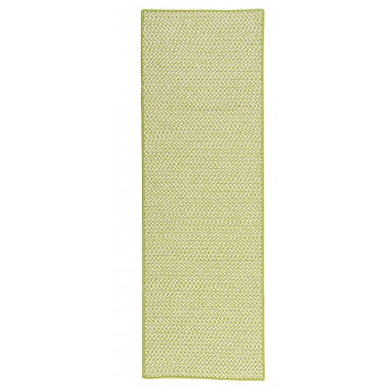 Colonial Mills Rug Outdoor Houndstooth Tweed Lime Runner (Rectangle)