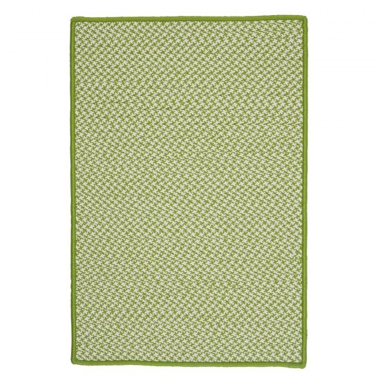 Colonial Mills Rug Outdoor Houndstooth Tweed Lime Runner (Rectangle)