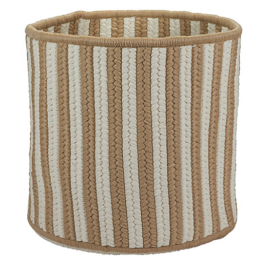 Colonial Mills Basket Baja Stripe Basket Natural Round