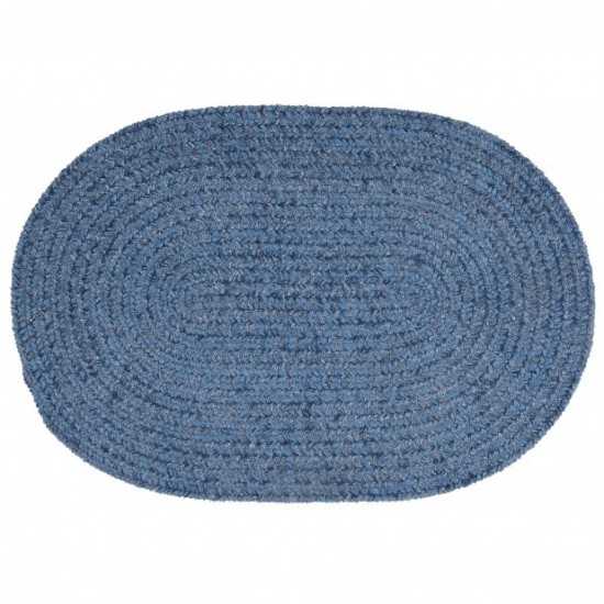 Colonial Mills Rug Barefoot Chenille Bath Rug Blue Oval