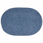 Colonial Mills Rug Barefoot Chenille Bath Rug Blue Oval