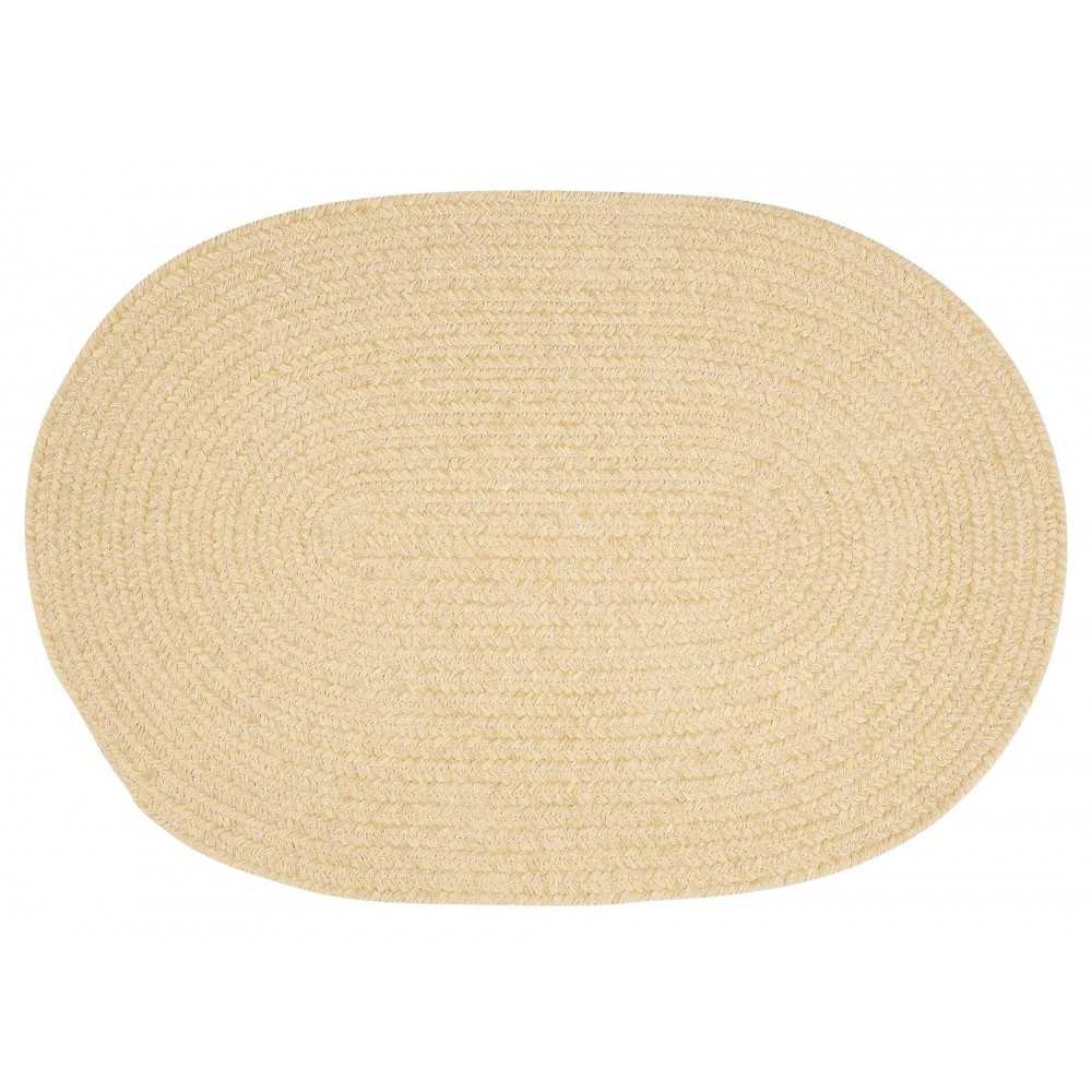 Colonial Mills Rug Barefoot Chenille Bath Rug Yellow Oval