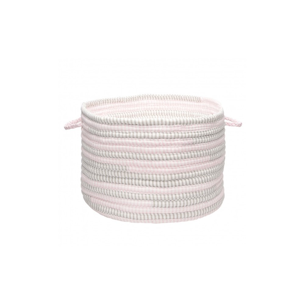 Colonial Mills Basket Bella Nursery Pink Grey Round