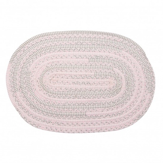 Colonial Mills Rug Bella Nursery Pink Grey Oval