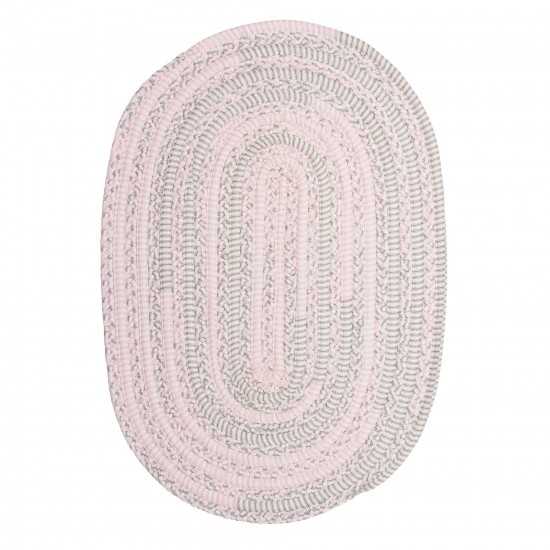 Colonial Mills Rug Bella Nursery Pink Grey Oval