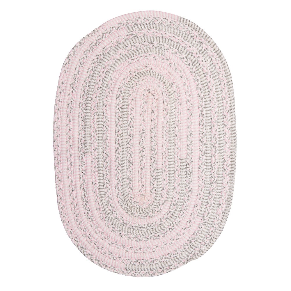 Colonial Mills Rug Bella Nursery Pink Grey Oval