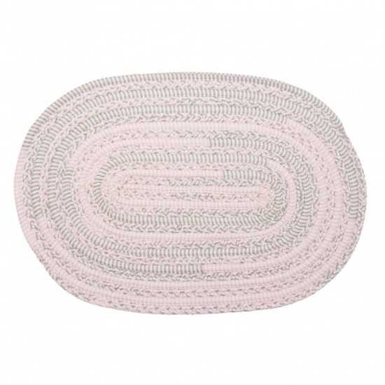 Colonial Mills Rug Bella Nursery Pink Grey Oval