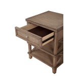 Potter 1 Drawer Nightstand w/2 Shelves, French Truffle