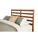 Flynn Retro Full Bed w/Slat Back Headboard, Acorn